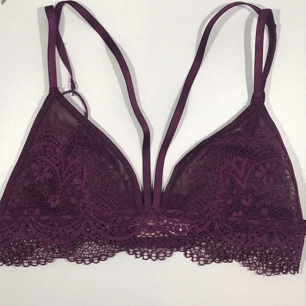 Victoria's Secret Crochet Lace Bralette in Plum - Picture 11 of 13